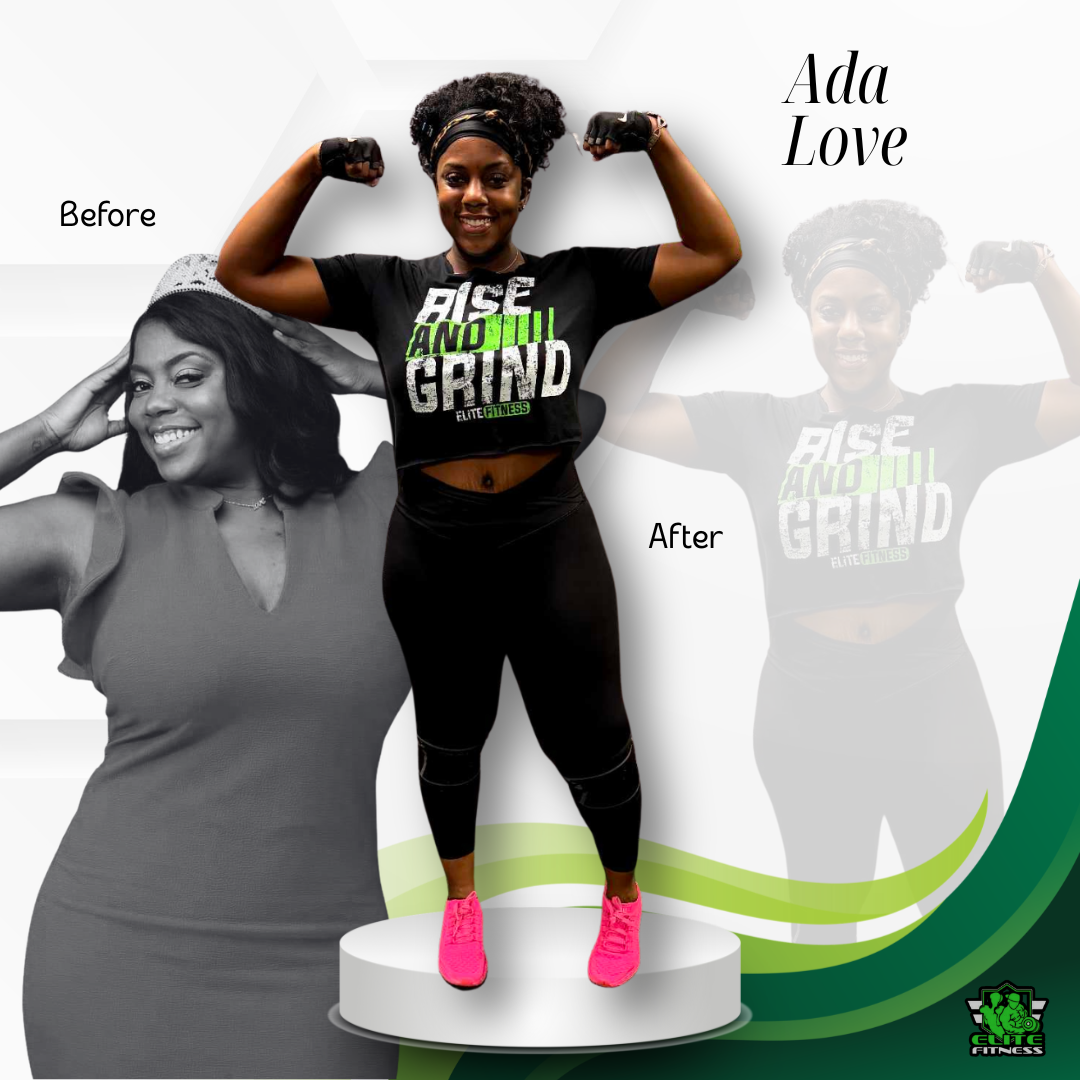 Fitness transformation photo from Elite Fitness and Boxing LLC in Columbus, GA - Ada Love